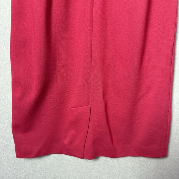 Trina Turk Angela Dress Short Sleeve Floral Embellishment Hot Pink Sheath Dress - Picture 4 of 12